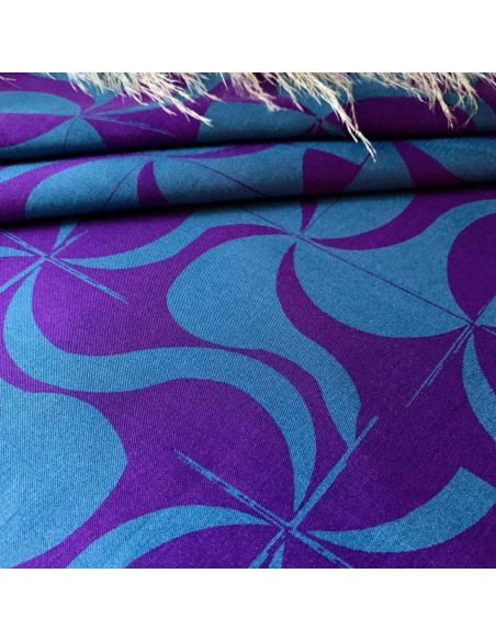 Purple Retro Viscose Twill Fabric - My Dress Made