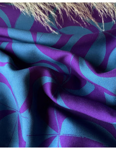 Purple Retro Viscose Twill Fabric - My Dress Made 2