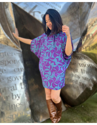Purple Retro Viscose Twill Fabric - My Dress Made