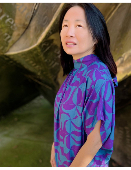Purple Retro Viscose Twill Fabric - My Dress Made