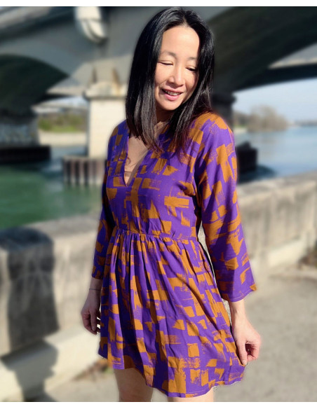Viscose twill fabric Purple Rain - My Dress Made