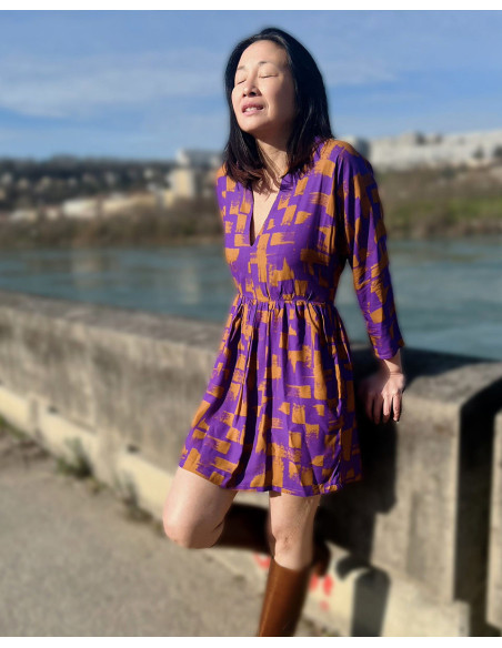 Viscose twill fabric Purple Rain - My Dress Made