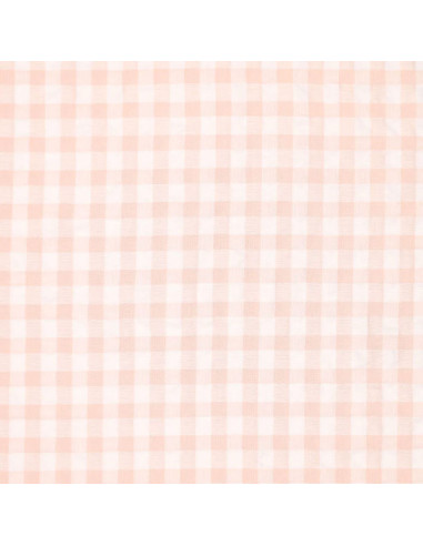 Plaid Seersucker Fabric - Natural