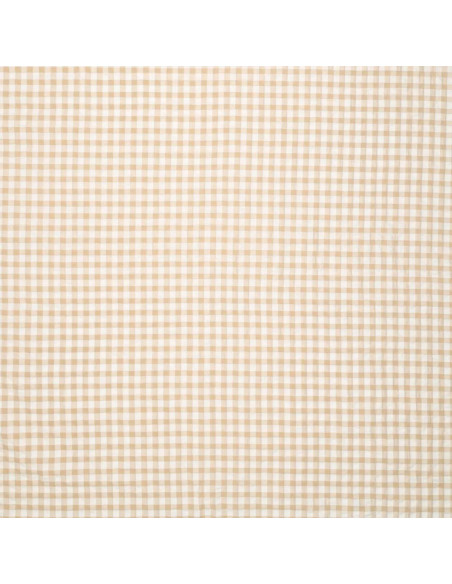Plaid Seersucker Fabric - Beige