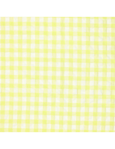 Plaid Seersucker Fabric - Yellow