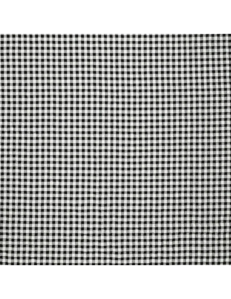 Plaid Seersucker Fabric - Black