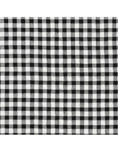 Plaid Seersucker Fabric - Black