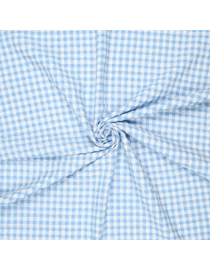 Plaid Seersucker Fabric - Blue