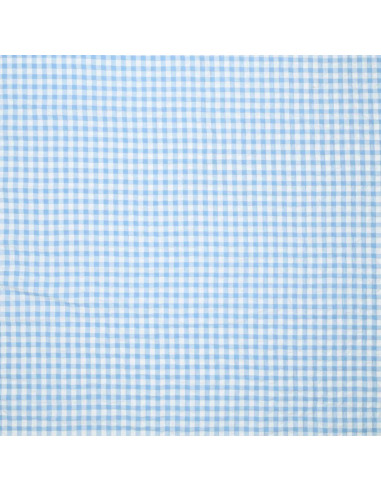 Plaid Seersucker Fabric - Blue