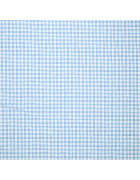 Plaid Seersucker Fabric - Blue
