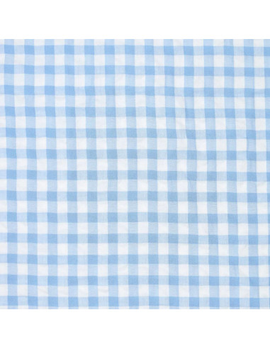 Plaid Seersucker Fabric - Blue