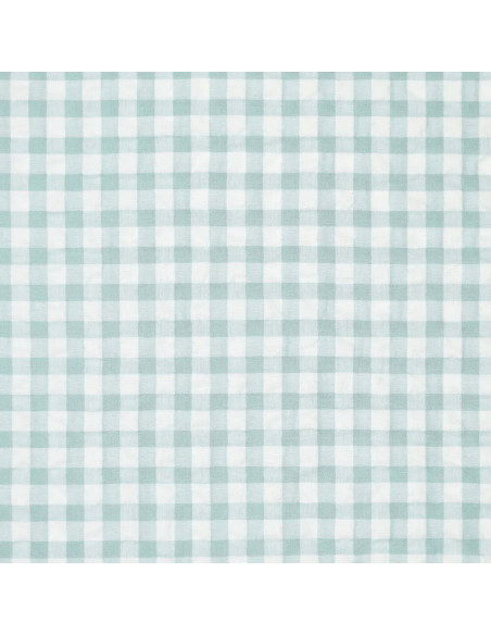 Light Green Checkered Seersucker Fabric