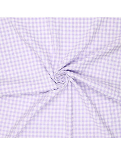 Plaid Seersucker Fabric - Purple