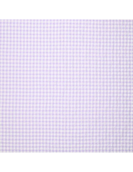 Plaid Seersucker Fabric - Purple