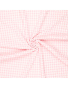 Plaid Seersucker Fabric - Pink