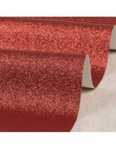 Glitter sheet 50 x 70 cm - Red