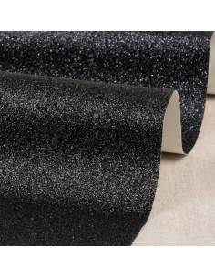 Glitter sheet 50 x 70 cm - Black