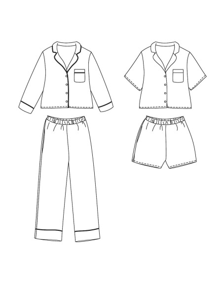 Women's Pajama Pattern Budapest - Ikatee