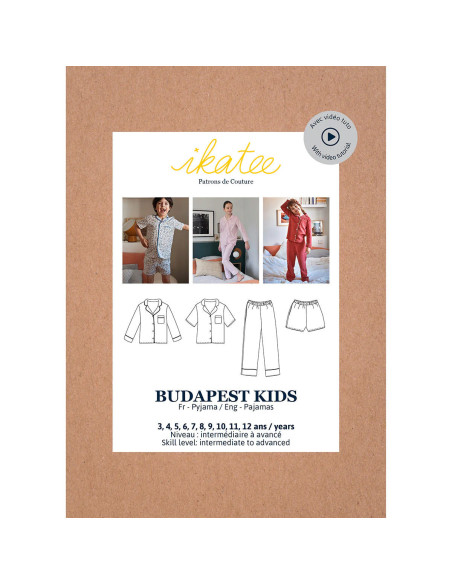 Budapest Kids Pajama Pattern - Ikatee