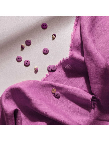 Flake Bubble Gum Viscose Cotton Fabric - Atelier Brunette