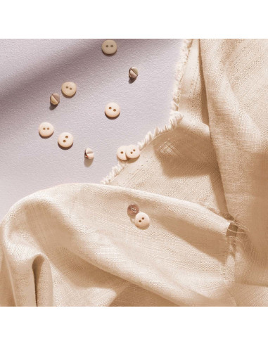 Flake Off White Cotton Viscose Fabric - Atelier Brunette
