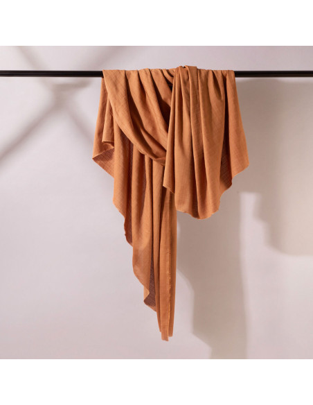Flake Pecan Pie Viscose Cotton Fabric - Atelier Brunette