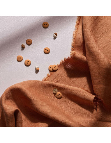 Flake Pecan Pie Viscose Cotton Fabric - Atelier Brunette