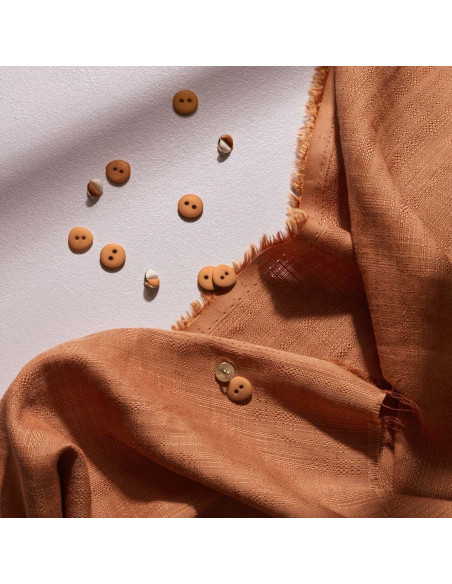 Flake Pecan Pie Viscose Cotton Fabric - Atelier Brunette