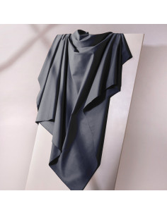 Light Deep Charcoal Cotton Gabardine Fabric - Atelier Brunette