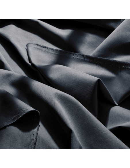 Light Deep Charcoal Cotton Gabardine Fabric - Atelier Brunette