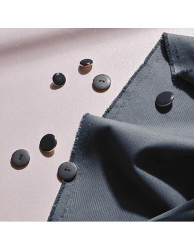 Light Deep Charcoal Cotton Gabardine Fabric - Atelier Brunette