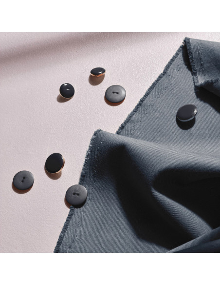 Light Deep Charcoal Cotton Gabardine Fabric - Atelier Brunette