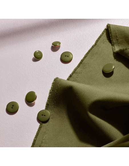 Light Ivy Green Cotton Gabardine Fabric - Atelier Brunette
