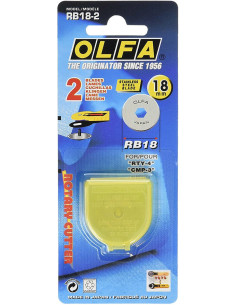 2 replacement blades for Olfa cutter - 18 mm