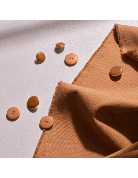 Light Pecan Pie cotton gabardine fabric - Atelier Brunette
