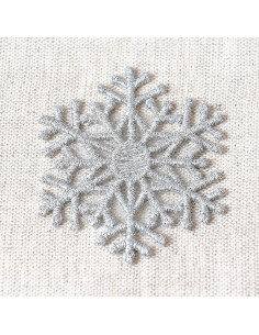 Large iron-on patch snowflake - Silver