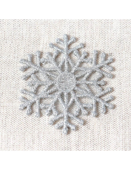 Large iron-on patch snowflake - Silver
