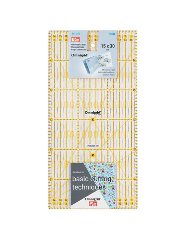 Omnigrid patchwork ruler angles 15 x 30 cm