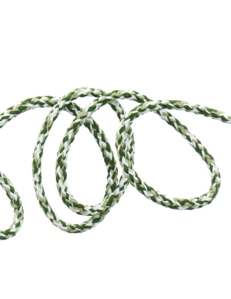 Fancy sweatshirt cord - White, light green, and dark green