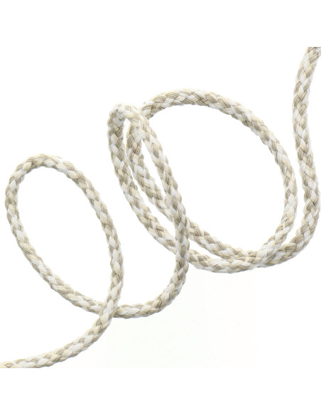 Fancy sweat cord - White, beige, and ecru