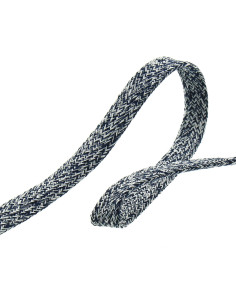 Braided flat speckled cord - Blue