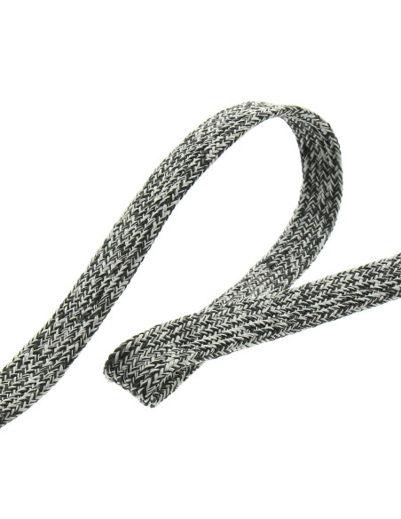 Flat braided cord - Anthracite