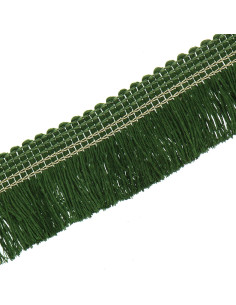 Topstitched fringe in gold, 30 mm - Khaki
