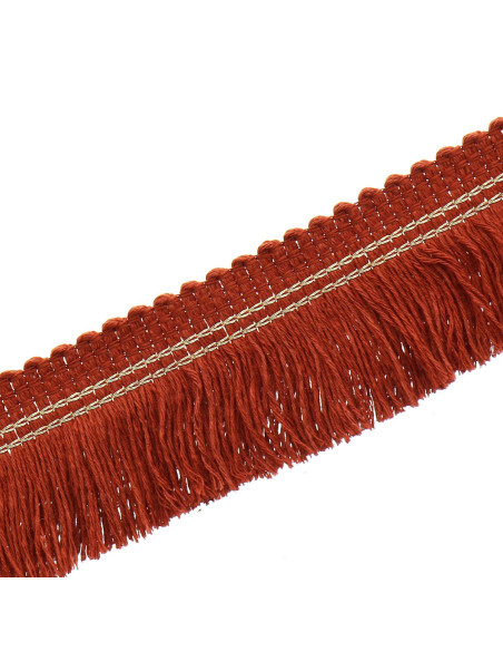 30 mm topstitched fringe - Terracotta