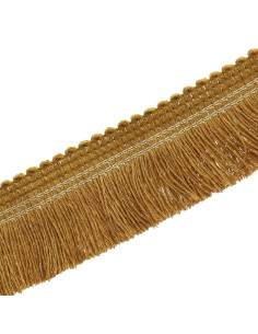 Topstitched fringe in gold, 30 mm - Ochre