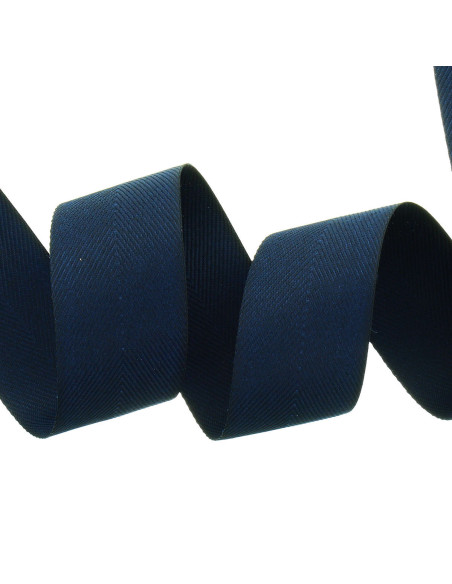 Water-repellent chevron braid - Navy blue