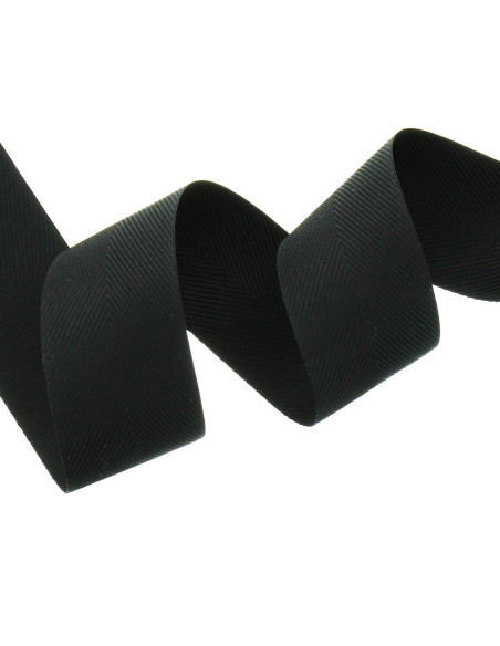 Water-repellent chevron braid - Black