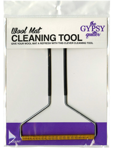 Wool carpet cleaning brush
