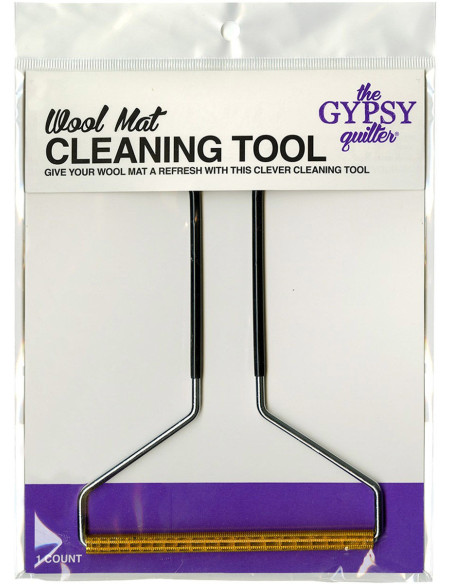 Wool carpet cleaning brush