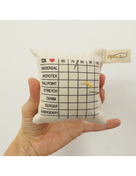 Sorting cushion for sewing machine needles